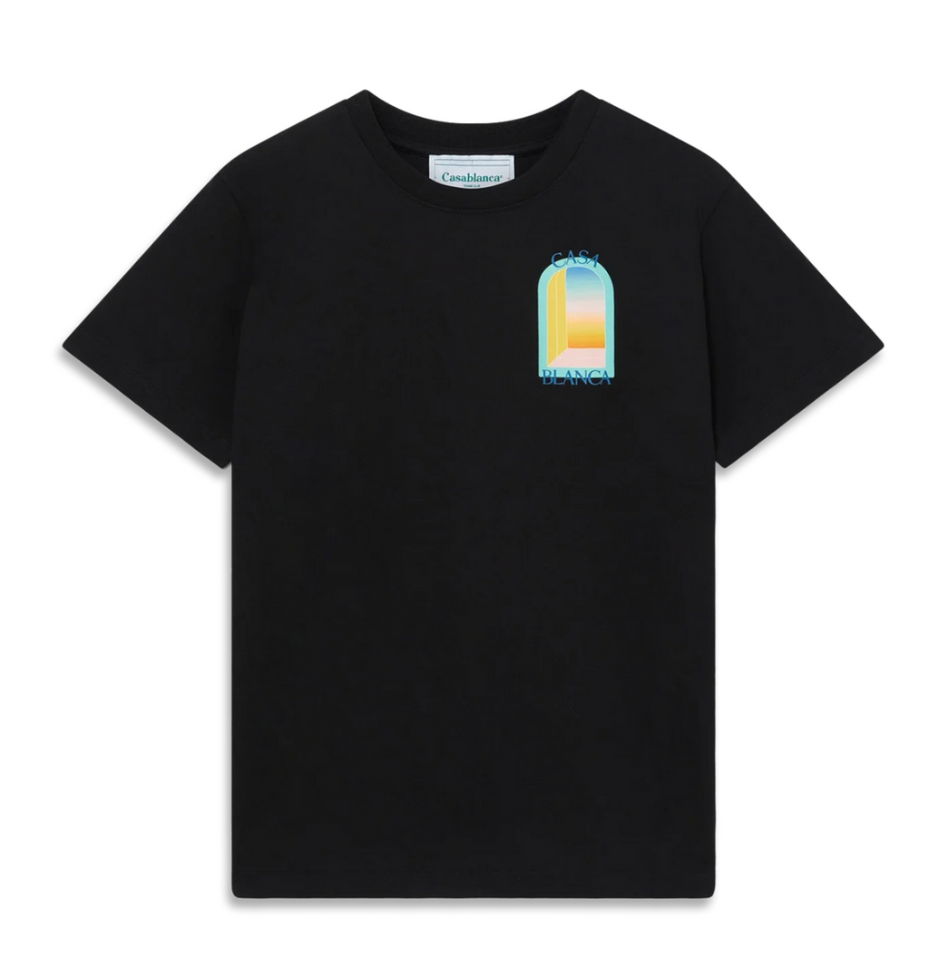 T-SHIRT CASABLANCA L'ARCHE COLORÉE NOIR