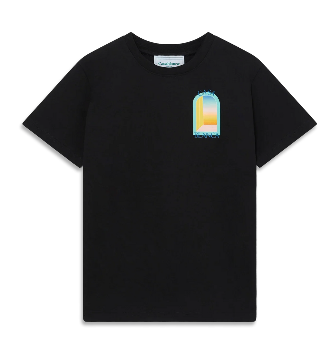 T-SHIRT CASABLANCA L'ARCHE COLORÉE NOIR