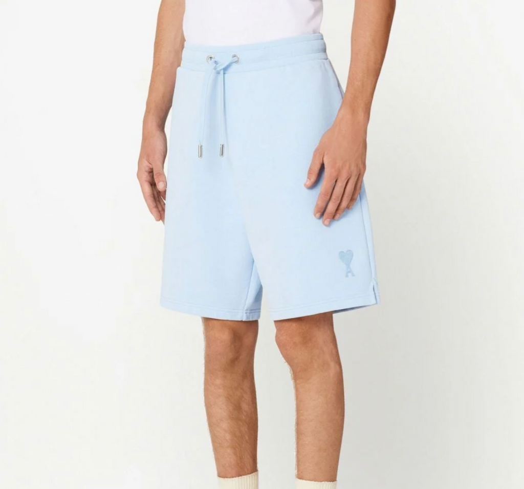 SHORT BLEU CIEL AMI DE COEUR EN COTON