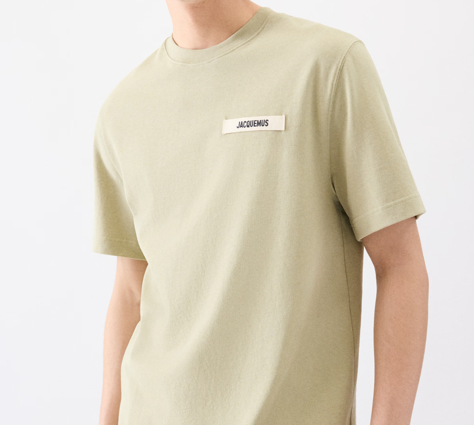 LE T-SHIRT GROS GRAIN JACQUEMUS LIGHT KHAKI