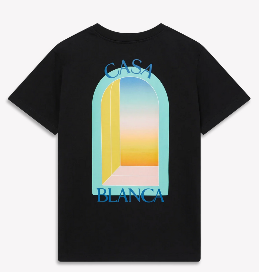 T-SHIRT CASABLANCA L'ARCHE COLORÉE NOIR