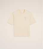 T-SHIRT BEIGE PATCH AMI DE COEUR EN COTON